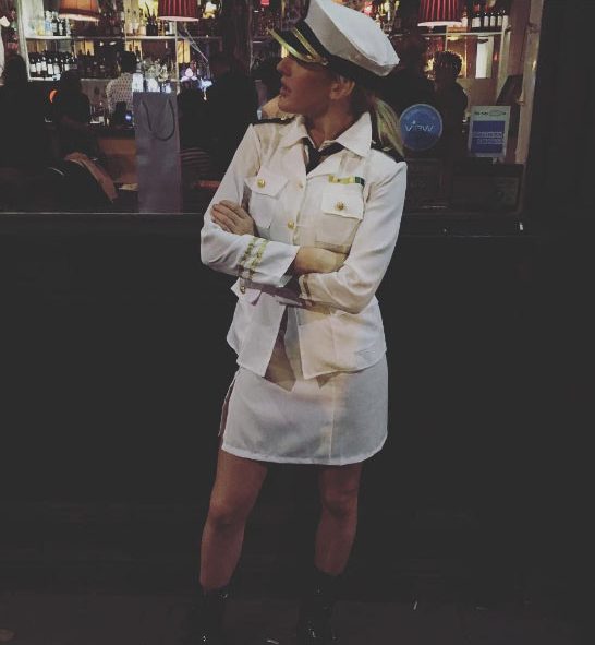 Ellie Goulding went nautical themed