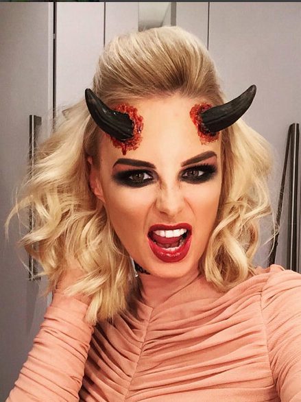 Rhian Sugden looked demonic