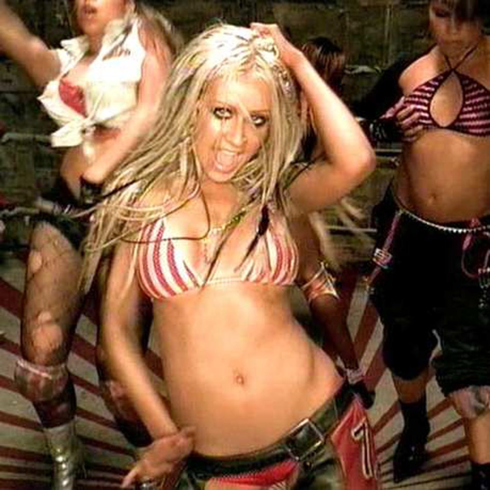  Christina in her raunchy noughties video