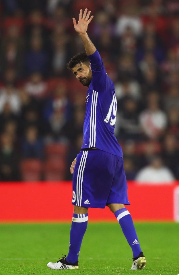 Diego Costa netted his 40th Premier League goal in Chelseas 2-0 win over Southampton