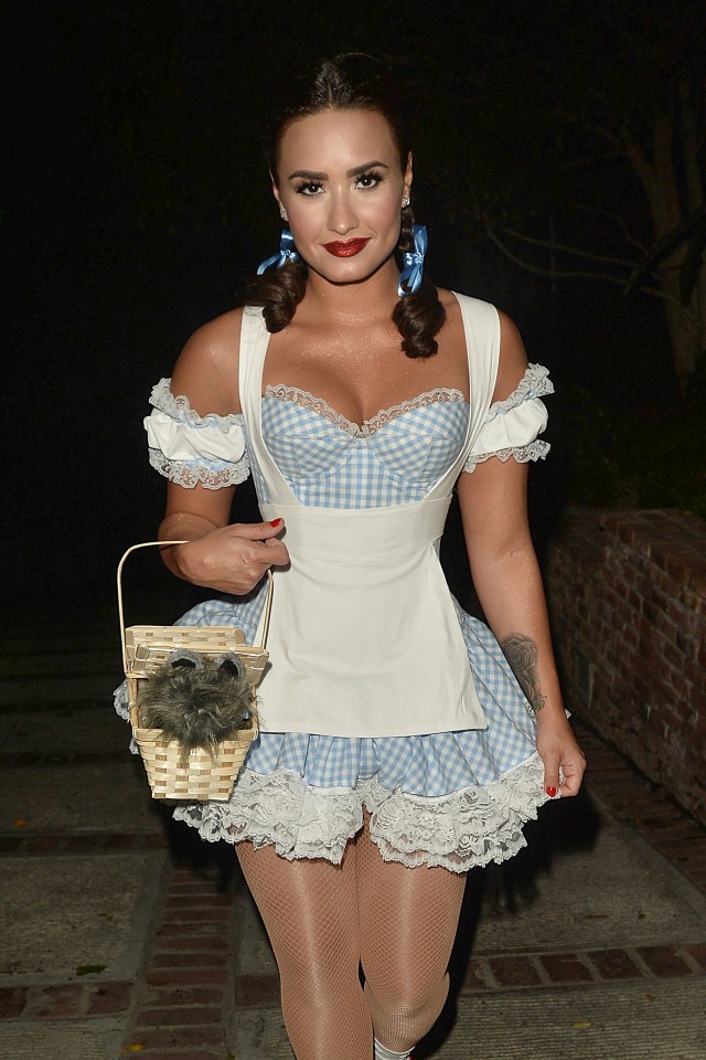 *EXCLUSIVE* Demi Lovato arriving at her Annual Halloween party