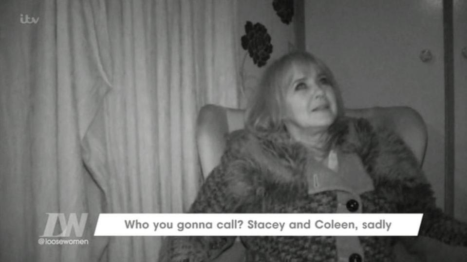 Coleen also jumped when Stacey told her there was a thermal image behind her chair