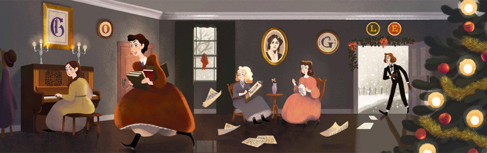 Louisa May Alcott Google Doodle