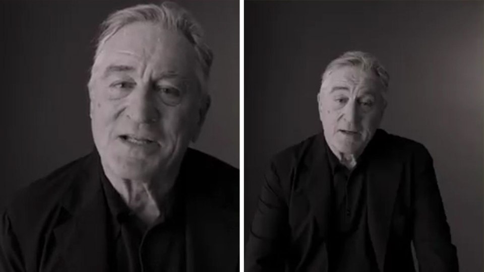 Robert De Niro launched a withering assessment of Donald Trump in a filmed rant released today