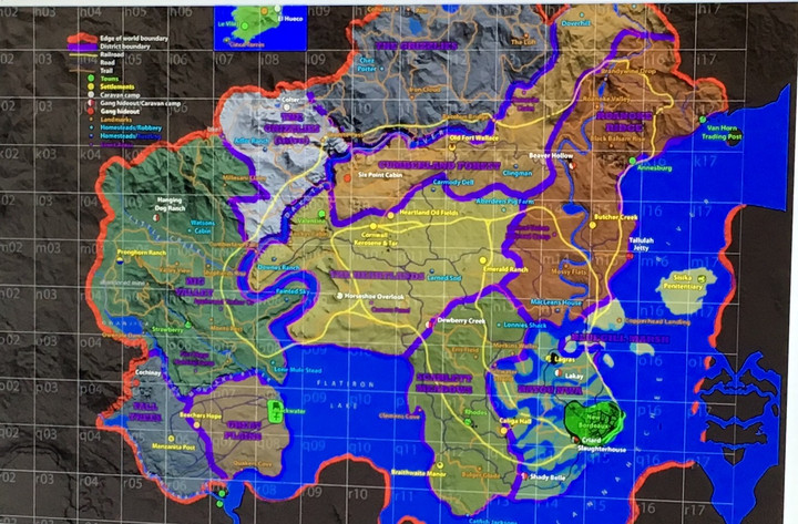  The map rumoured to be used in the upcoming Red Dead Redemption 2