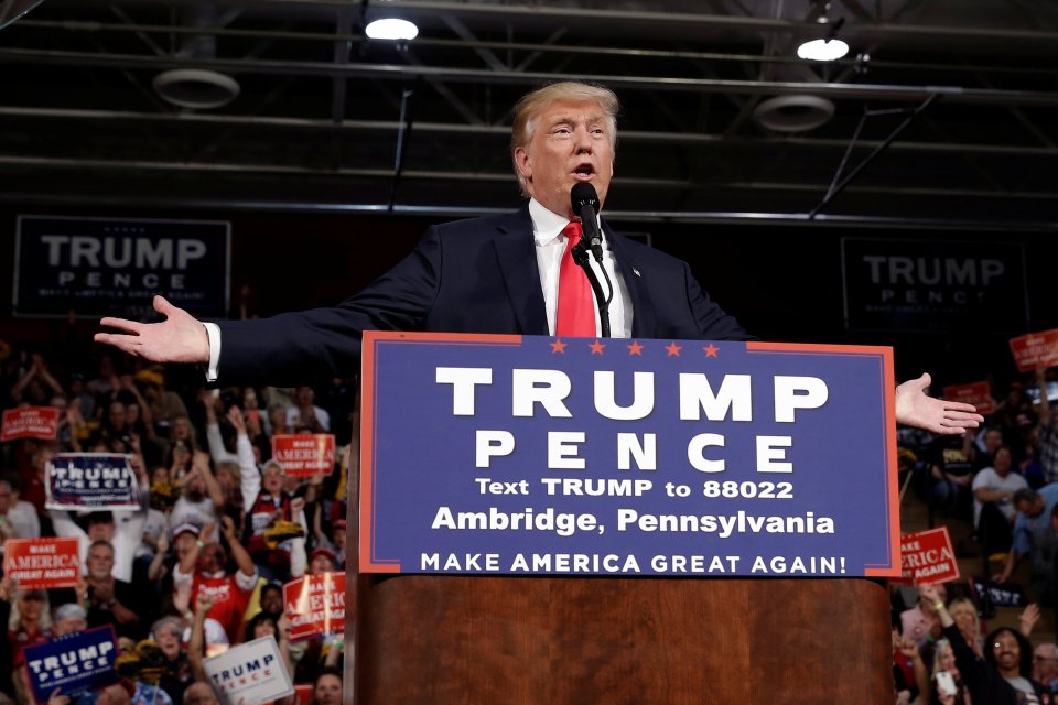  Trump took the opportunity to hit back at criticism of his crude comments about women on Monday at a rally in Pennsylvania