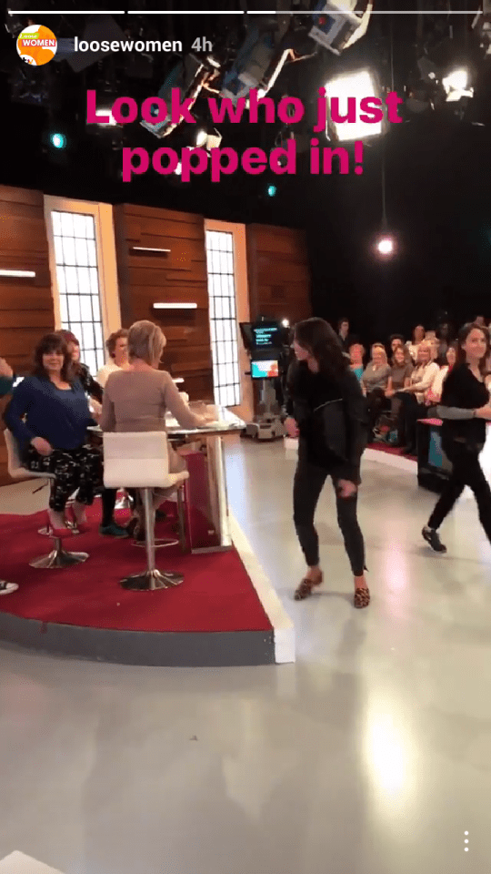 Christine popped into the Loose Women studios after her slur