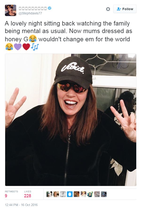  Steph's mum struck a pose as Honey G as part of the new Mummy G craze