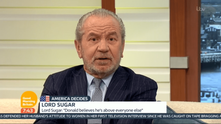  Lord Sugar urged the US Apprentice host to fire him