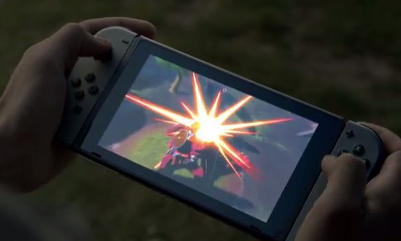  This is the Switch when it's removed from its dock and carried about in mobile mode