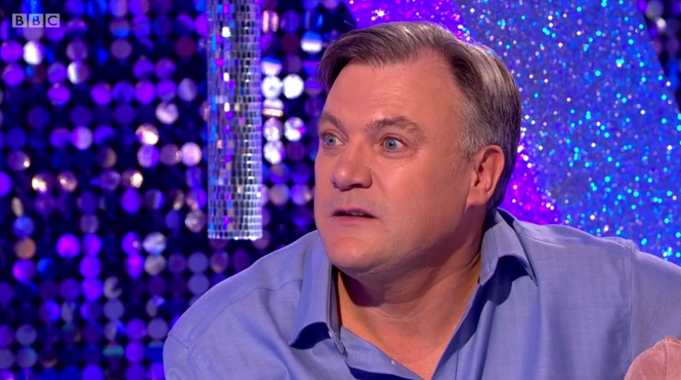  Ed Balls looked shocked after being prompted to do the dance on It Takes Two