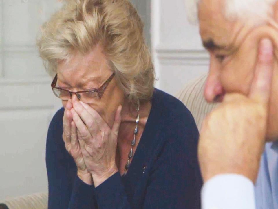  Julie Hambleton breaks down while being interviewed by reporter John Ware