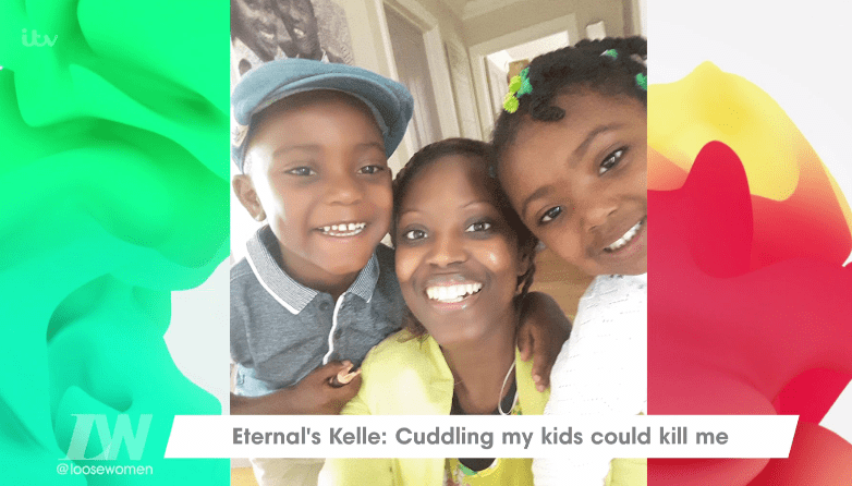 Kelle with her son Reegan and daughter Kayor