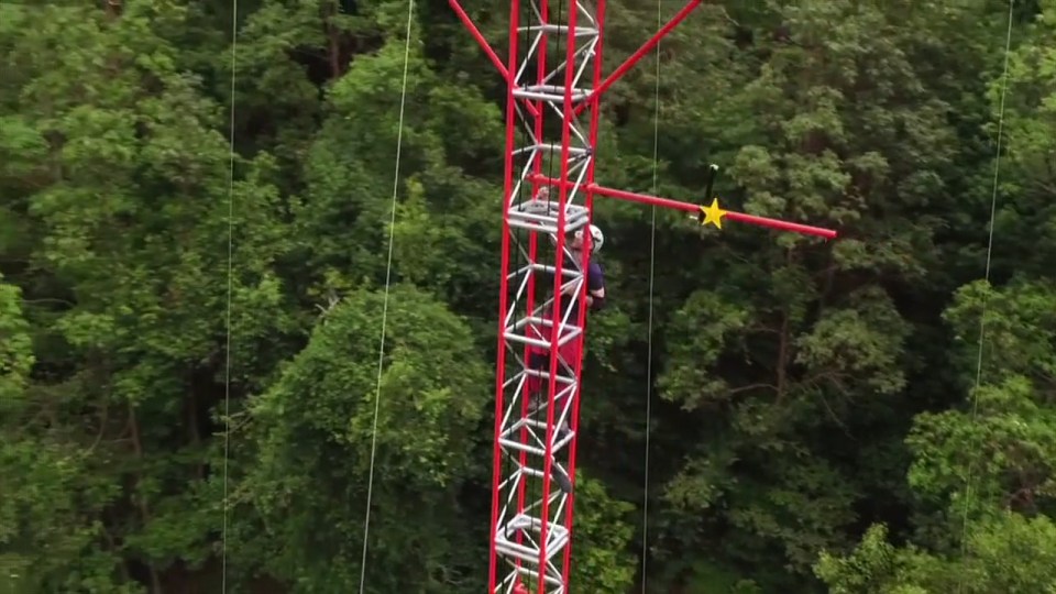  Joel Dommett has to climb a giant crane for the next Bushtucker trial