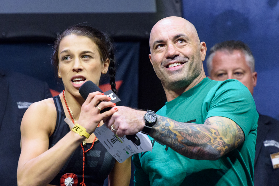  Joanna Jedrzejczyk and Joe Rogan