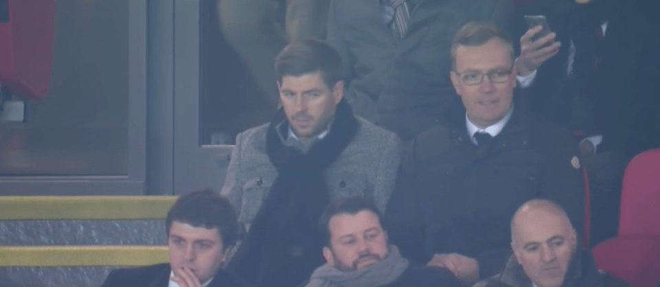 Steven Gerrard in attendance to watch Liverpool