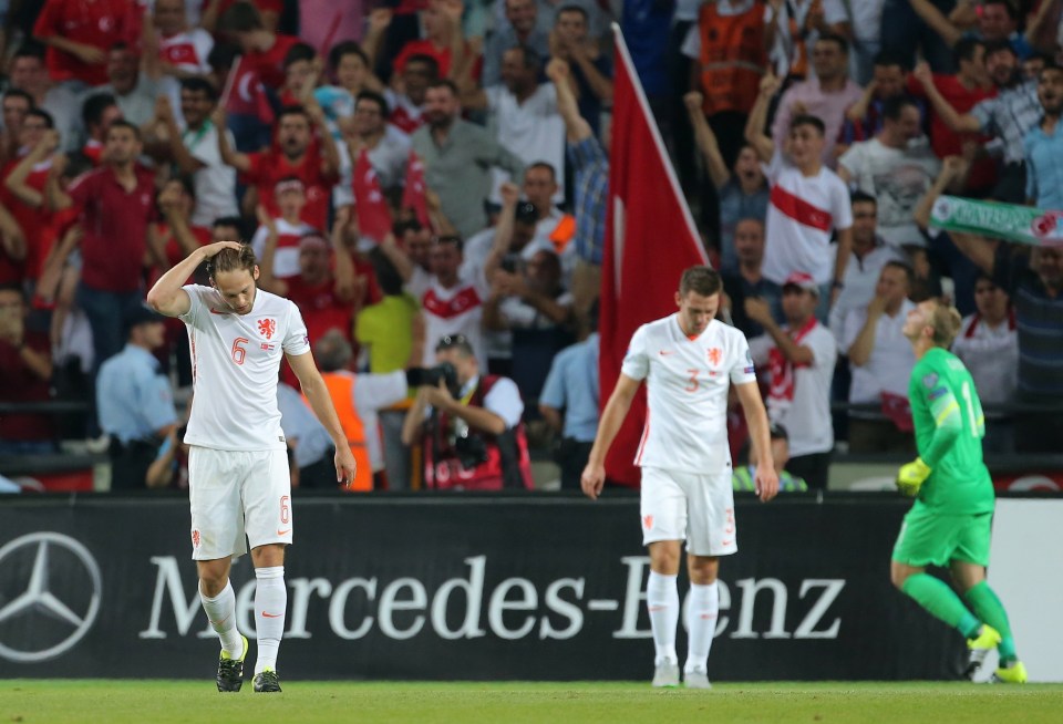  Holland were the major nation to miss out on qualification for Euro 2016