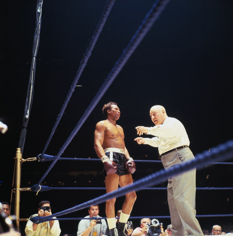 (Original Caption) Muhammad Ali (Cassius Clay) in fight with challenger Cleveland Williams in which Ali retained his heavyweight title.