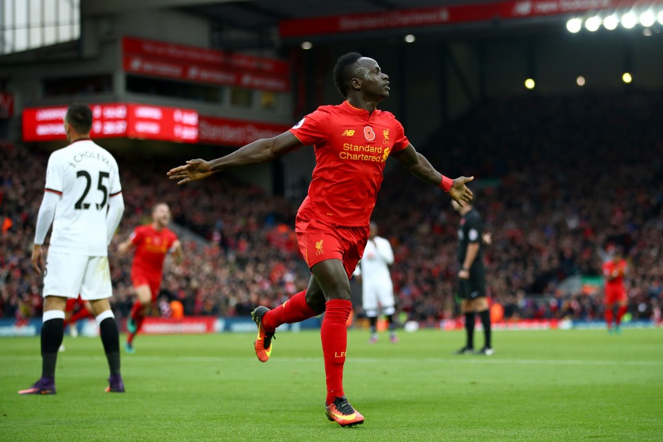  Sadio Mane scored twice as Liverpool hammered Watford