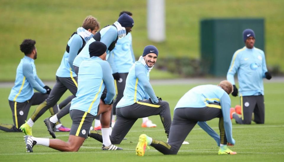  Ilkay Gundogan is all smiles as City are put through their paces ahead of Middlesbrough's trips to the Etihad