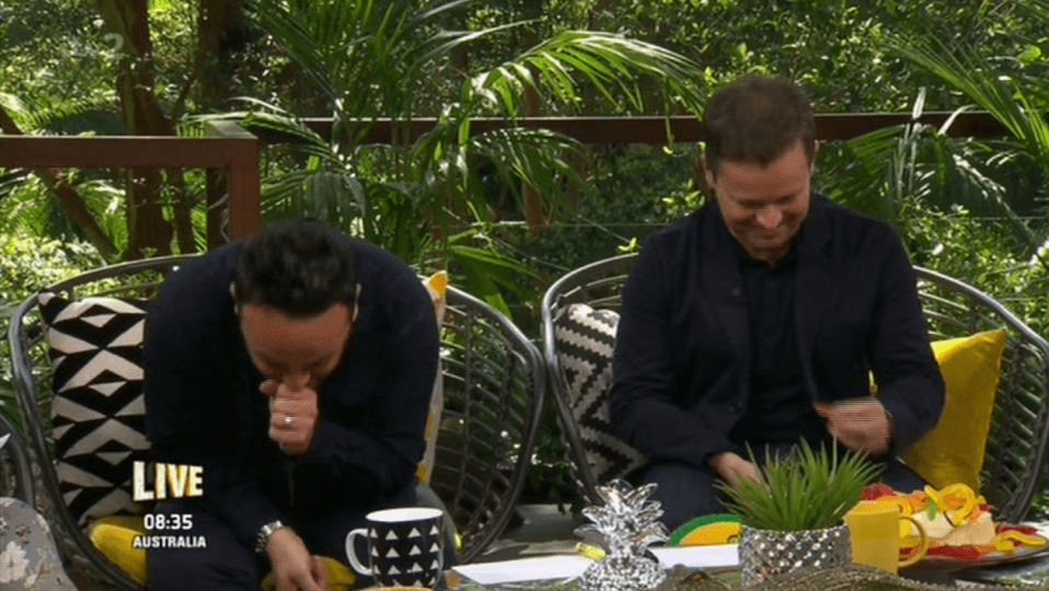  Ant and Dec collapsed into a fit of giggles