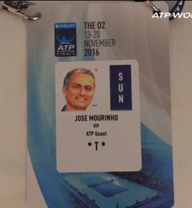 Mourinho gave Thiem his accreditation as a gift