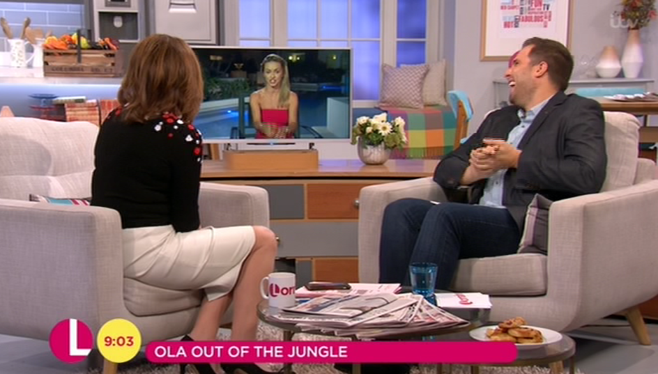  Ola chatted to Lorraine on a live link to Australia