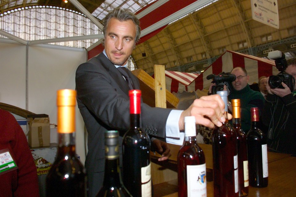 David Ginola at a wine festival