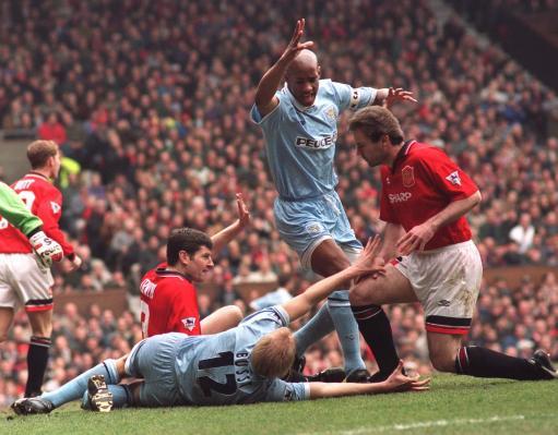 The Coventry defender lies on the floor in agony