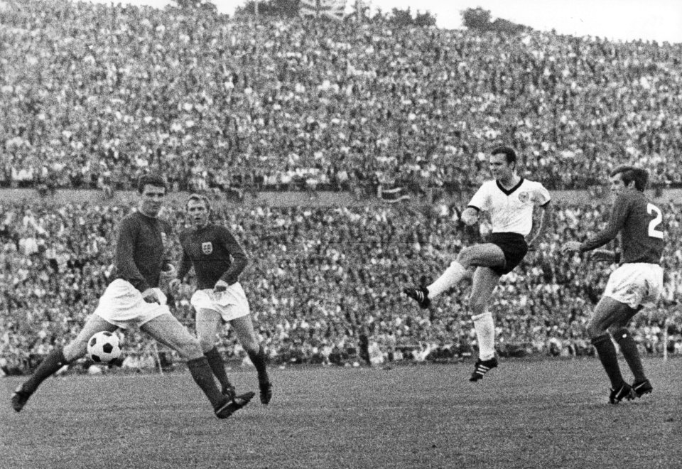  Franz Beckenbauer scores as Germany beat England for first time ever in 1968