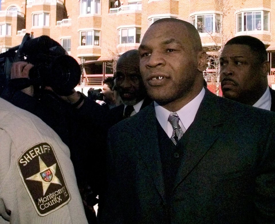 Tyson was convicted of rape in 1992 and served three years of a six-year sentence before makijng a boxing comeback