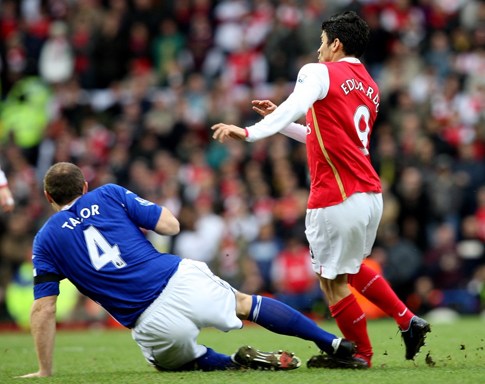 Martin Taylors tackle leaves Eduardos ankle folding