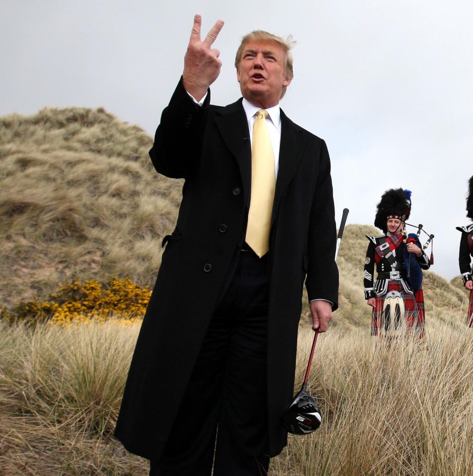  Trump makes his feelings clear at his golf course in Scotland