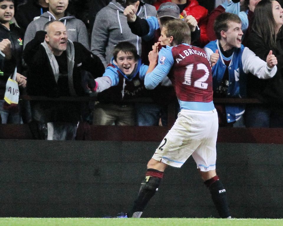 Marc Albrighton fired in the leagues 20,000th goal against Arsenal for Aston Villa