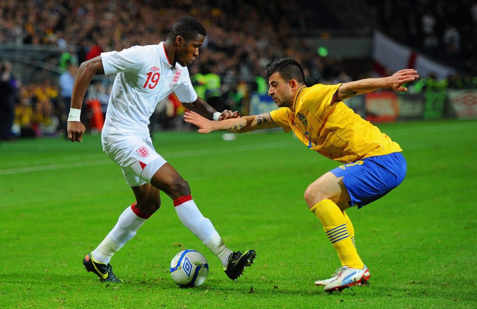 Zaha appeared twice for England