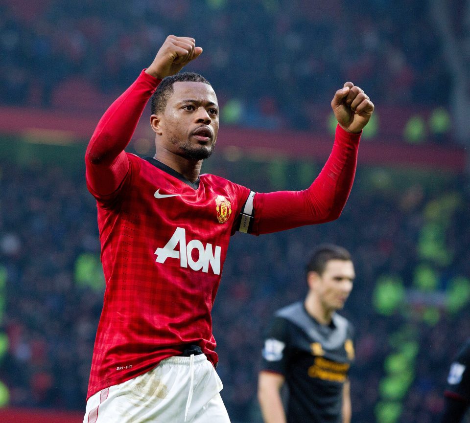 MAN UNITED v LIVERPOOL 13/01/2013 PATRICE EVRA AT THE END OF TE MATCH Pic Mark Robinson