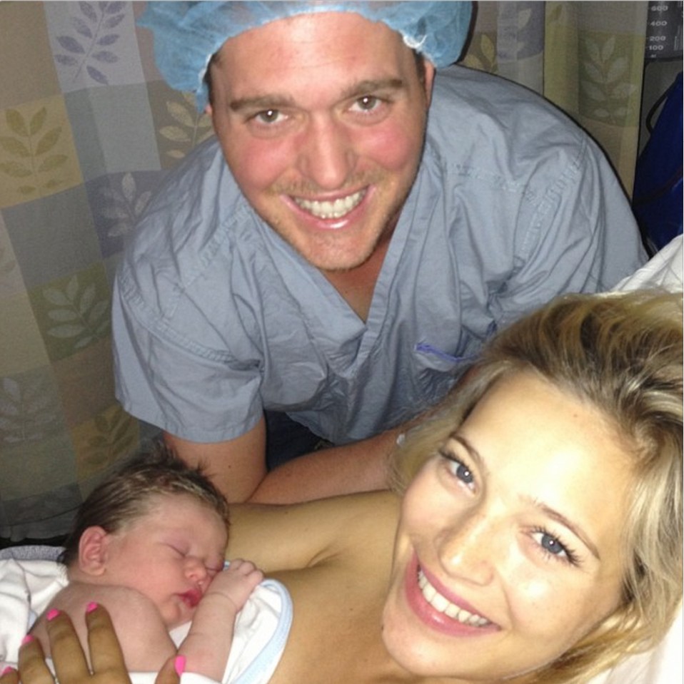  Michael Buble previously posted this picture of new baby boy Noah