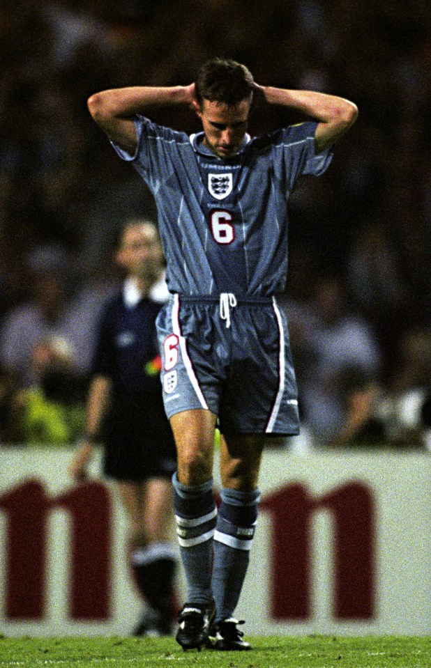 Gareth Southgate missed England's final penalty in Euro 96