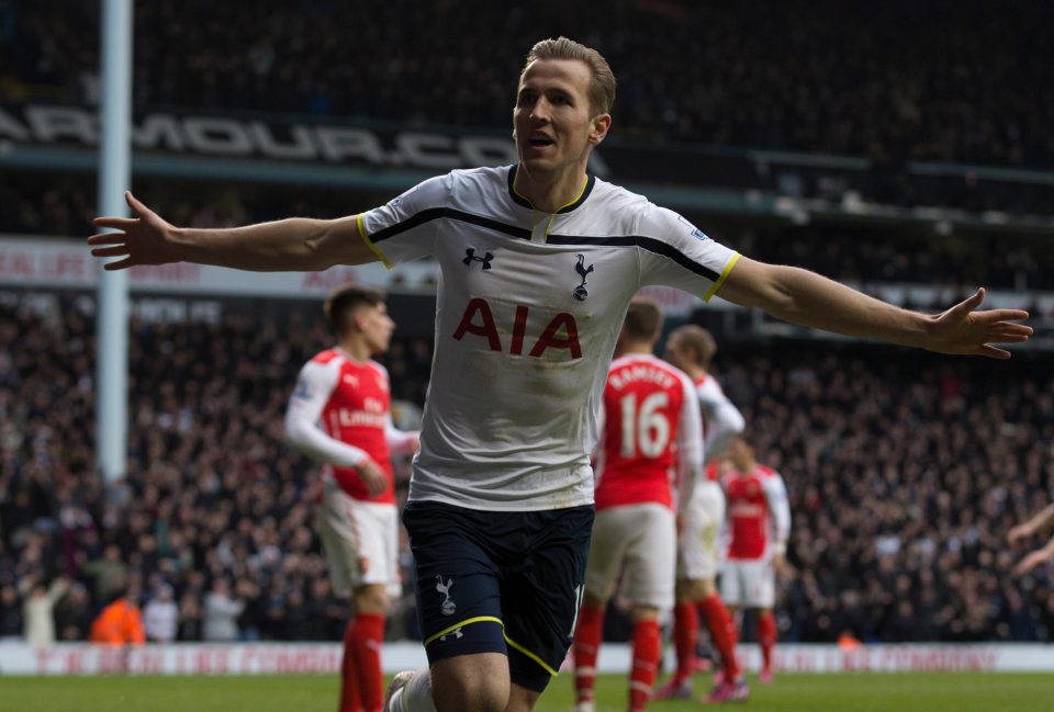 Tottenham v Arsenal Barclays Premier League Pic Richard Pelham. 07.02.15. Harry Kane scores for Tottenham 1-1