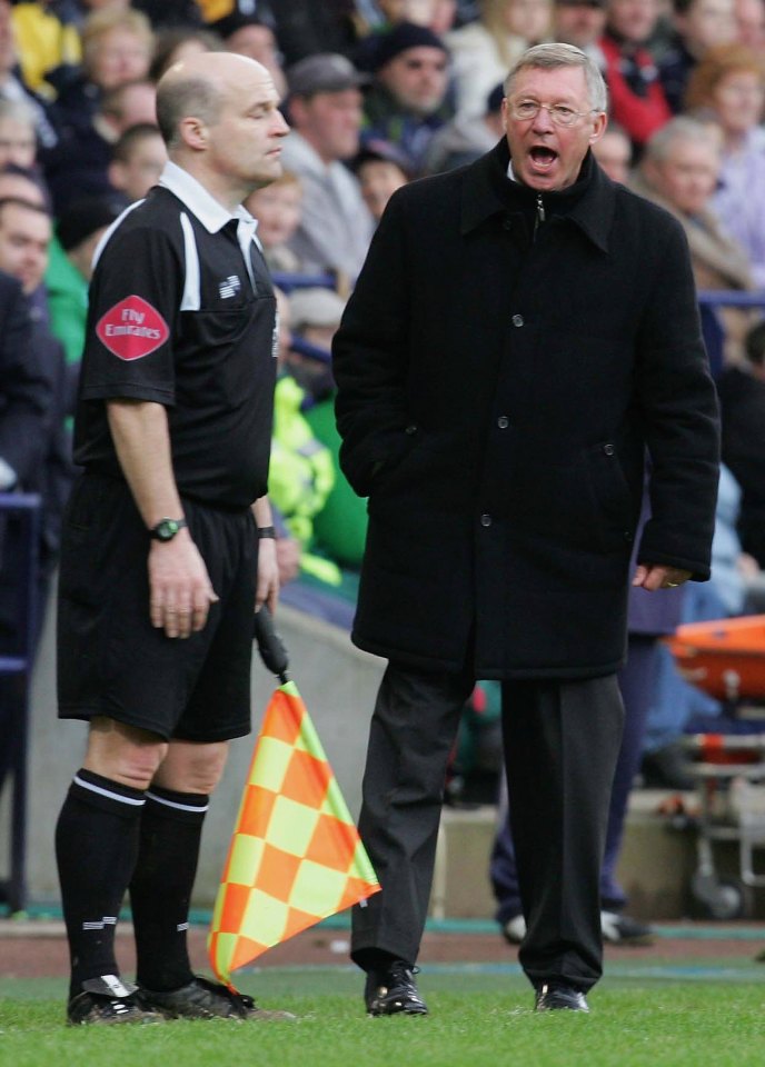 Fergie was well known for giving both barrels to officials, rival managers, and even his own players