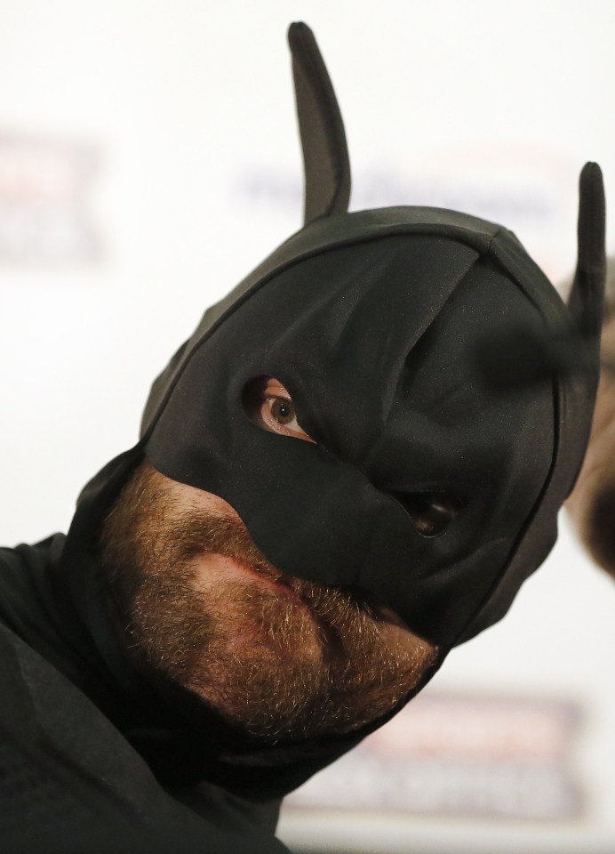 Tyson Fury dressed as Batman