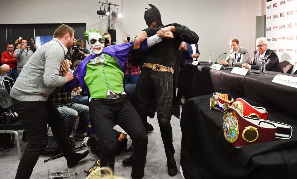 Tyson Fury dressed as Batman