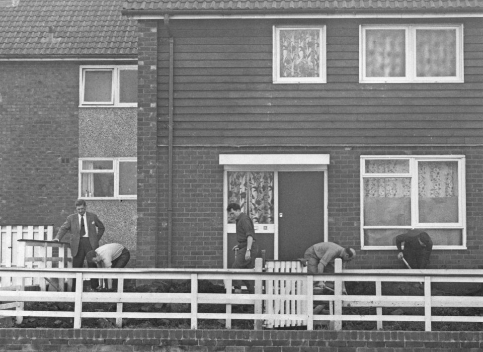 Cops searching 16 Wardle Brook Avenue in Hattersley where Brady killed some of his victims