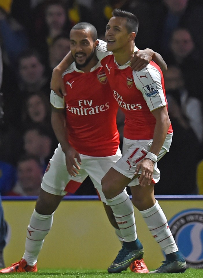 Theo Walcott has more league goals for Arsenal than star man Alexis Sanchez