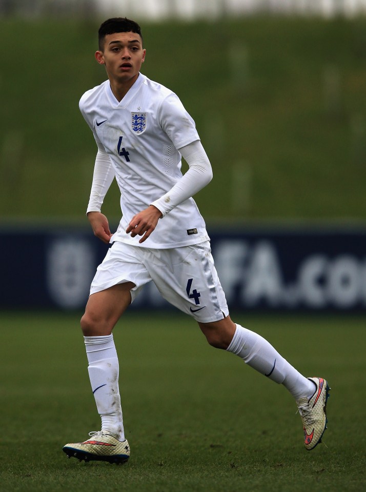  Dozzell at St Georges Park representing England