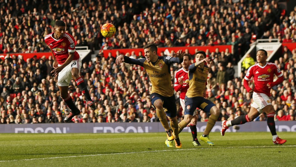 Marcus Rashford scored twice against Arsenal last season to get his Premier League career off to a dream start