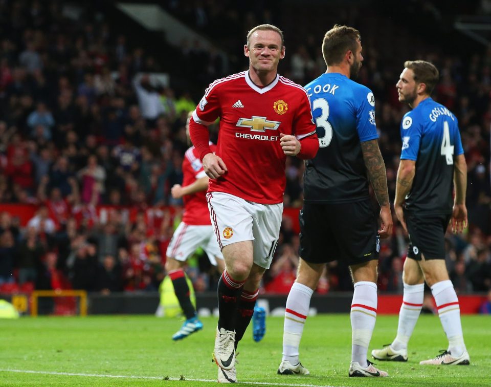 Manchester Uniteds Wayne Rooney is fifth on the list 