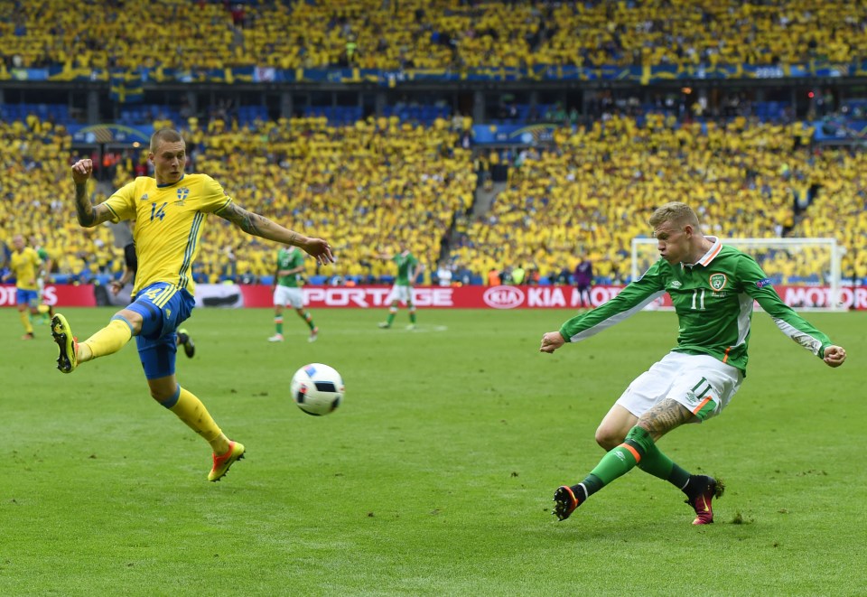  Victor Lindelof in action for Sweden during 1-1 draw against Ireland at Euro 2016