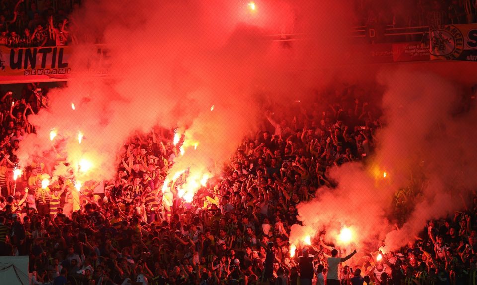 Things can pretty hot inside Fenerbahces stadium too