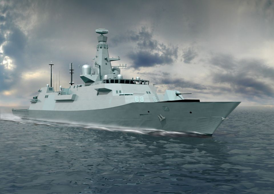  BAE Systems of an exterior shot of the latest design for the Type 26 Global Combat Ship